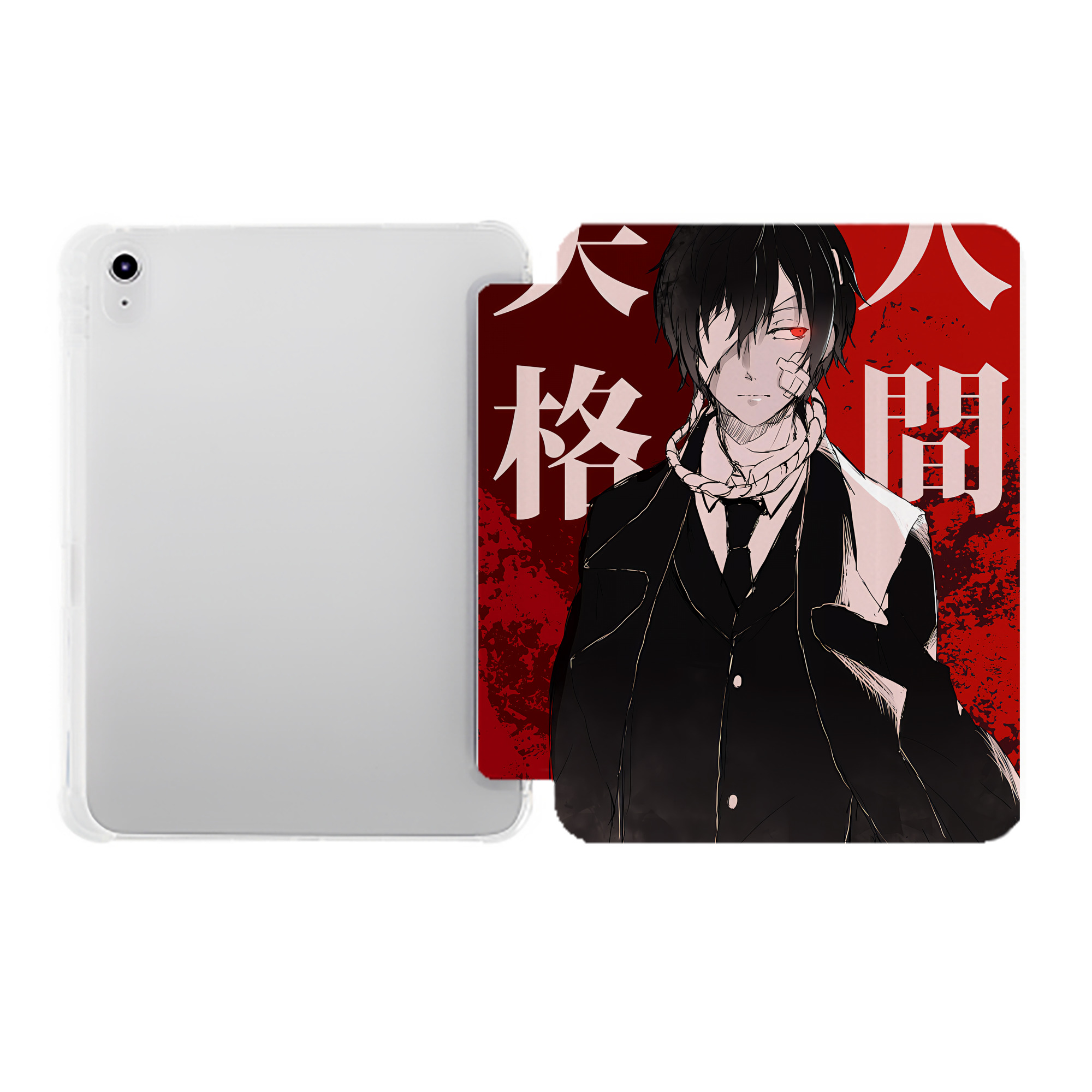 （画像用） 文豪ストレイドッグス Bungo Stray Dogs IPad ケース ペン収納付き 三つ折りスタンド PUレザー×シリコン 対応機種9.5/10.5/10.9インチ